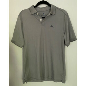 Tommy Bahama Bala Shark Short Sleeve Polo Size S Resort Athleisure Golf Gray